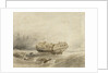 Dismasted merchantman drifting in a calm after a storm by Clarkson Stanfield