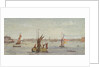 The Thames below Greenwich with hay barge and other shipping by Emily Frances Phipps Hornby