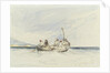 'Bateau pecheur', fishing boats off Naples by William Callow