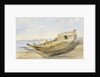 A river craft on shore at Boulac, 13 March 1855 by Frank Dillon