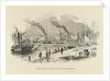 Steam boats at Adelaide Wharf, off London Bridge, including 'Kent' and 'Magnet' by unknown