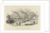 Steam boats at Adelaide Wharf, off London Bridge, including 'Kent' and 'Magnet' by unknown