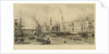Port of London. The Custom House and buildings looking west by Thomas Allom