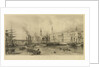 Port of London. The Custom House and buildings looking west by Thomas Allom