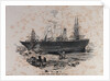 A West India Steam Packet in dock by Prior