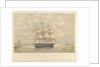 The New York and London Packet ship Victoria (entering New York Harbour) by Unknown