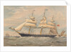 Clipper ship Cornwallis near a coast by Thomas Goldsworthy Dutton