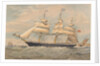 Clipper ship Cornwallis near a coast by Thomas Goldsworthy Dutton