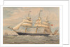 Clipper ship Cornwallis near a coast by Thomas Goldsworthy Dutton