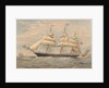 Clipper ship Cornwallis near a coast by Thomas Goldsworthy Dutton