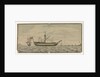 View of HMS 'St George' after being onshore at the bar of Lisbon by G.B Lawrence