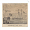 HMS 'Barham' in Malta Harbour 25 September 1833 by James Kennett Willson