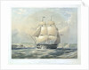 HMS 'Cornwallis',  72 guns, going out of Plymouth harbour by Oswald Walter Brierly