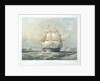 HMS 'Cornwallis',  72 guns, going out of Plymouth harbour by Oswald Walter Brierly