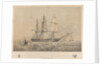 HMS 'Leander' (1848), 50-gun vessel, appointed to convey the Royal Commissioners to the Exhibition at New York by Ackermann