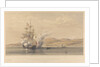 H.M.S. 'Highflyer' Captn John Moore C.B. &c. at anchor off Soukoum Kaleh-Abasia, Omar Pasha leaving the Ship, October 1855 by Oswald Walters Brierly (artist); Thomas Picken (engraver); Day & Son (printers); Paul & Dominic P & D Colnaghi & Co (publishers); Goupil & Co (publishers)