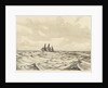 Three masted sailing vessel at sea (2) by John Everett