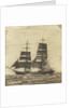 Silhouette of a two masted sailing vessel (3) by John Everett