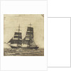 Silhouette of a two masted sailing vessel (3) by John Everett