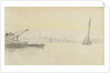 Sketch of various sailing vessels on the Thames at Greenwich by John Everett