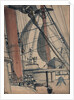 Deck scene showing man working on the deck by John Everett