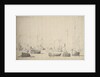 A crowded harbour with Dutch ships, smalschips and other craft by Willem van de Velde the Elder