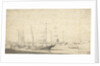 Weyschuits getting ready for sea in the Helder by Willem van de Velde the Elder