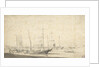 Weyschuits getting ready for sea in the Helder by Willem van de Velde the Elder