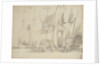 A boeier alongside a large Dutch ship by Willem van de Velde the Elder