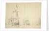 The 'Huis te Zwieten' and other ships becalmed by Willem van de Velde the Elder