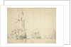 The 'Huis te Zwieten' and other ships becalmed by Willem van de Velde the Elder