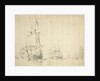 The 'Huis te Zwieten' and other ships becalmed by Willem van de Velde the Elder