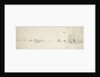 A kaag close-hauled in a light breeze and men-of-war at anchor by Willem van de Velde the Elder