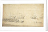 Weyschuits near a pier: Dutch ships lying off by Willem van de Velde the Elder