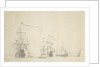 Dutch ships lying by by Willem van de Velde the Elder