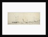 Smalschips near a wharf by Willem van de Velde the Elder