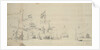 Dutch ships at anchor furling sails by Willem van de Velde the Elder