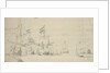 Dutch ships at anchor furling sails by Willem van de Velde the Elder