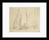 A boeier yacht, smalschip and galjoot by Willem van de Velde the Elder