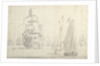 Dutch flagship with a smalschip and galjoot in a light breeze by Willem van de Velde the Elder