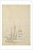 A wijdschip, boeier yacht and Dutch ships in a light breeze by Willem van de Velde the Elder