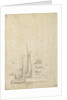 A wijdschip, boeier yacht and Dutch ships in a light breeze by Willem van de Velde the Elder