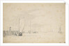 A tochschuit pushing off from the shore by Willem Van de Velde the Younger