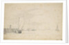 A tochschuit pushing off from the shore by Willem Van de Velde the Younger
