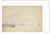 A tochschuit pushing off from the shore by Willem Van de Velde the Younger