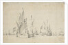 A flute running free with two others in stays by Willem Van de Velde the Younger