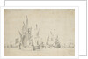 A flute running free with two others in stays by Willem Van de Velde the Younger