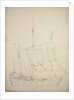 Portrait of a small Dutch frigate by Willem Van de Velde the Younger