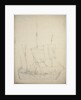 Portrait of a small Dutch frigate by Willem Van de Velde the Younger