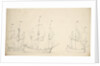 A flute running free with two others in stays by Willem Van de Velde the Younger